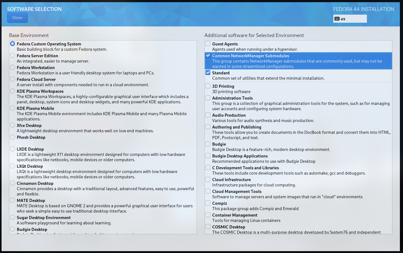 Software Selection